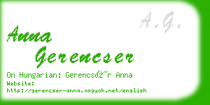 anna gerencser business card
